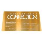 10 Visitenkarten mit Gravur 0,2mm starkes Aluminium Gold