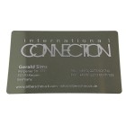 10 Visitenkarten mit Gravur 0,2mm starkes Aluminium silber