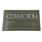 10 Visitenkarten mit Gravur 0,2mm starkes Aluminium silber