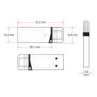 16GB USB 3.0 Stick mit Gravur schwarz OTG