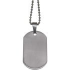 Dog tag made of matted stainless steel 38x22mm