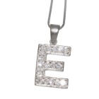 Silver letter charm E