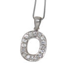 Silber Buchstaben-Anh&auml;nger  O