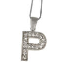 ABC-Anh&auml;nger   P , 925 Sterling Silber + gesetzte Zirkonien