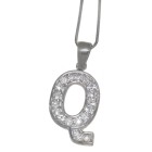 Silver letter charm Q