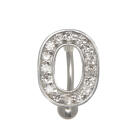 Bauchnabel K&ouml;rperschmuck Piercing im ABC-Design mit  Zirkonien Buchstabe O, 1.6x6mm / 1.6x8mm / 1.6x10mm / 1.6x12mm / 1.6x14mm