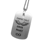 Dog Tag Anhänger aus 925 Sterling Silber 40x25mm mit individueller Gravur