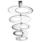 Kettenanhänger mit 5 untereinander hängenden Ovalen, gefertigt aus 925er Silber