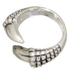 Schwerer Ring aus 925 Sterling Silber, Motiv Klaue