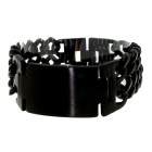 Edelstahl Armband schwarz glänzend für Männer und Frauen