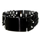 Edelstahl Armband schwarz gl&auml;nzend f&uuml;r M&auml;nner und Frauen