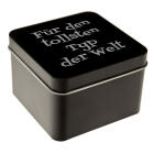 Schmuck-Box aus Metall schwarz mit individueller Gravur