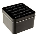 Schmuck-Box aus Metall schwarz mit individueller Gravur