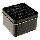 Schmuck-Box aus Metall schwarz mit individueller Gravur