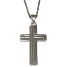 Silber Anhänger mit Gravur Kreuz, Vorderseite mit Struktur