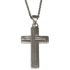 Silberanhänger mit graviertem Kreuz, Vorderseite mit Struktur