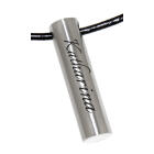 **Anh&auml;nger Zylinder rund aus Edelstahl mit Kristallen und Wunschgravur**Edelstahl Anh&auml;nger Zylinder Kristall&ndash; Personalisierte G