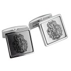 Cufflinks FAVORIT made of stainless steel with engraving
