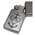 Zippo Sturm-Feuerzeug Chrom- slim - mattiert mit individueller Gravur