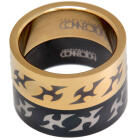 Ringe Set schwarz - gold mit Tribal-Motiv