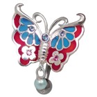 Piercing Bauchnabel aus Chirurgenstahl Schmetterling und Perle