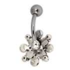 Bauchnabel Piercing mit Swarovski Cabouchon Steinen, Power-Stern