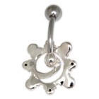 Bauchnabel Piercing mit Swarovski Cabouchon Steinen, Galaxie