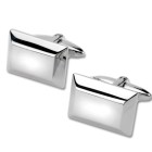 Cufflinks shiny stainless steel, 19.9x13.9mm