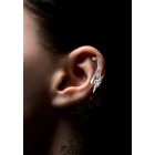 316L Helix Ohrpiercing 1.2x6mm mit einem runden Swarovski Kristall, crystal