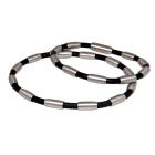 Armband aus Kautschuk und Stahl, 2 L&auml;ngen