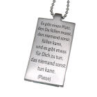 **T&uuml;rkis Kettenanh&auml;nger Edelstahl mit Gravur&ndash; Dein individueller Gl&uuml;cksbringer**