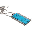 **T&uuml;rkis Kettenanh&auml;nger Edelstahl mit Gravur&ndash; Dein individueller Gl&uuml;cksbringer**