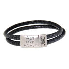 Doppel-Echtlederarmband aus Nappaleder mit Python-Print mit Edelstahl Magnetverschluss  17cm / 18cm / 19cm / 20cm / 21cm / 22cm