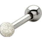 316L Helix Ohrpiercing 1.2x6, diamantierte Kugel 4.5mm