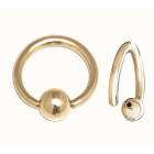 14 Karat Gold BCR mit fester Kugel in drei St&auml;rken