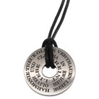 Pendant Donut with Engraving United in Eternal Love and 2 Names Material Stainless Steel