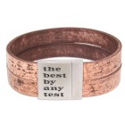 Echtlederarmband Used-Look braun mit individueller Gravur 17cm / 18cm / 19cm / 20cm / 21cm / 22cm / 23cm