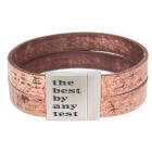 Echtlederarmband Used-Look braun mit individueller Gravur 17cm / 18cm / 19cm / 20cm / 21cm / 22cm / 23cm