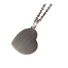 Heart shaped silver pendant, 20x18mm