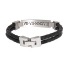 Armband aus Echtleder mit individueller Gravur, 18cm