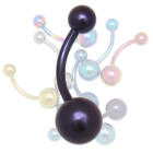 Titan Bauchnabelbanane 1.6mm St&auml;rke ohne Stein in verschiedenen Farben und L&auml;ngen