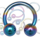 Hufeisen Piercing aus Titan in 1.0 bis 1.6mm St&auml;rke
