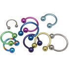 Titanium horseshoe piercing 1.0 to 1.6mm thick