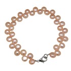 Süßwasserperlenarmband 21cm aus rosa Zuchtperlen mit Karabinerverschluß