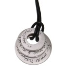Three-part pendant made of stainless steel with individual engraving