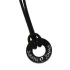Anh&auml;nger KLEIN rund 2cm aus Edelstahl PVD schwarz beschichtet mit individueller Gravur