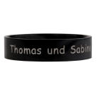 Edelstahlring glatt 8mm breit mit schwarzer PVD Beschichtung und Wunschgravur