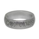 Edelstahlring 7mm breit, 3.2mm Materialst&auml;rke, mattiert und gew&ouml;lbt mit individueller Au&szlig;engravur