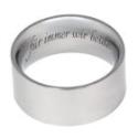 Edelstahlring glatt und gl&auml;nzend 9.8mm breit mit individueller Gravur