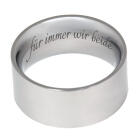 Edelstahlring glatt und gl&auml;nzend 9.8mm breit mit individueller Gravur